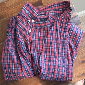Men’s J. Crew Red Plaid Button Down Shirt XL